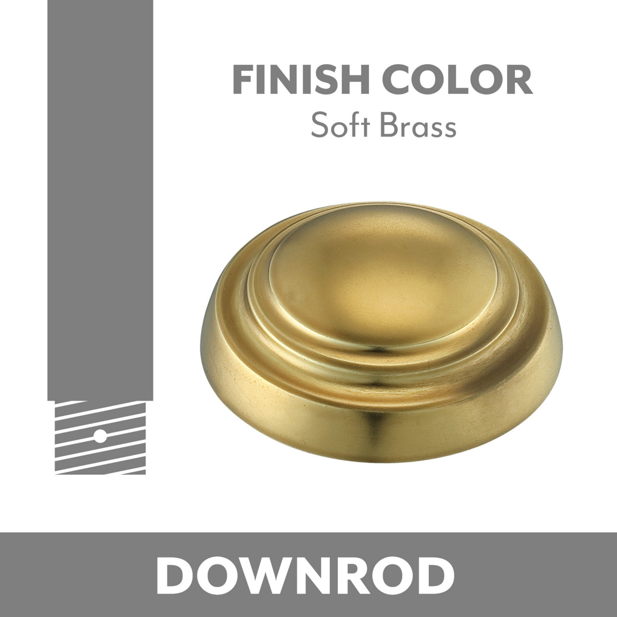 Minka Aire Soft Brass Downrod - Bees Lighting