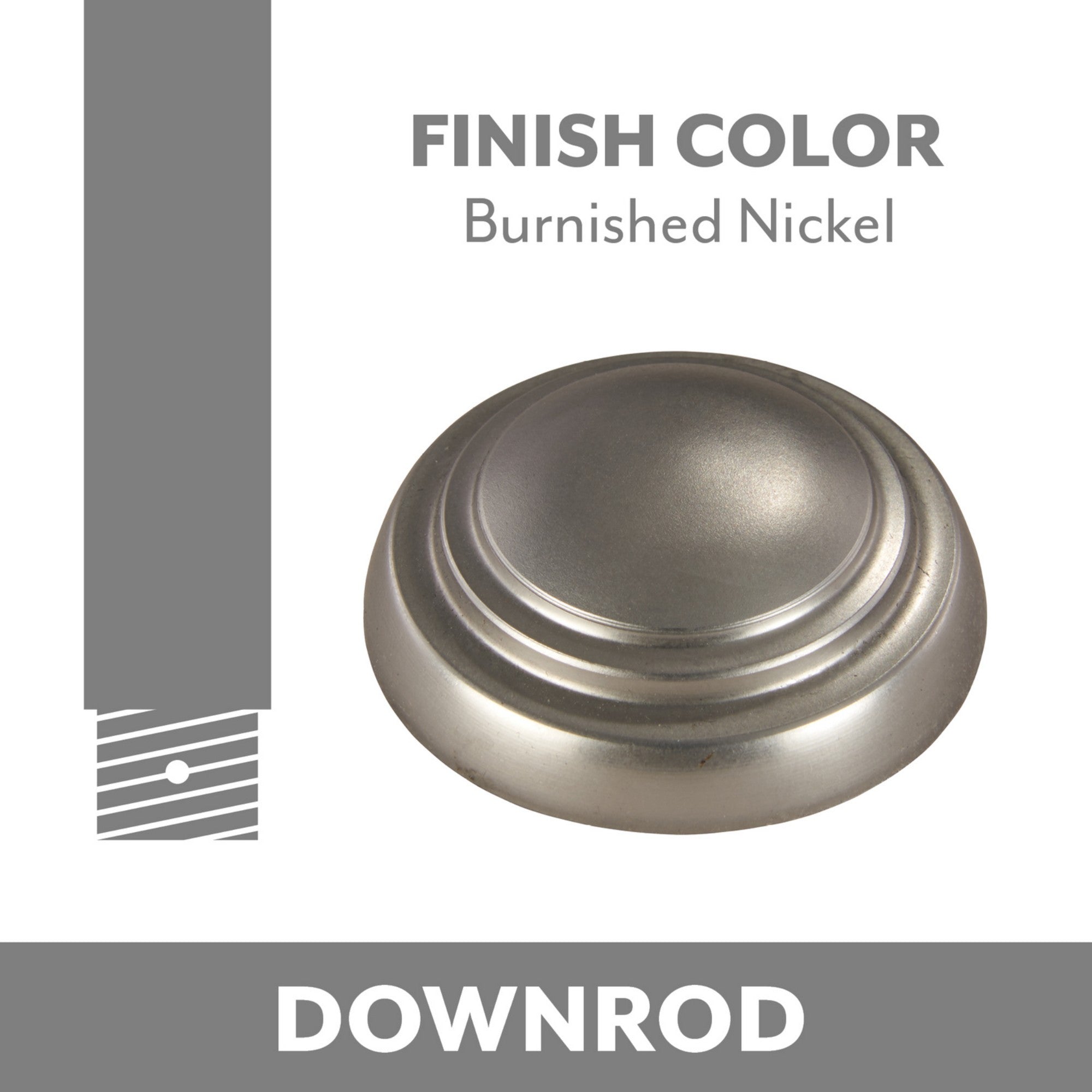 Minka Aire Burnished Nickel Downrod - Bees Lighting