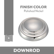 Minka Aire Polished Nickel Downrod - Bees Lighting