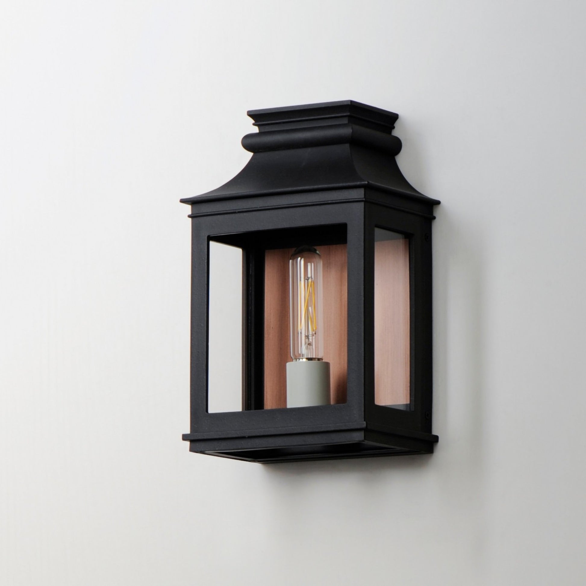 Savannah VX 13" Outdoor Wall Sconce, Antique Copper & Black Finish - Bees Lighting