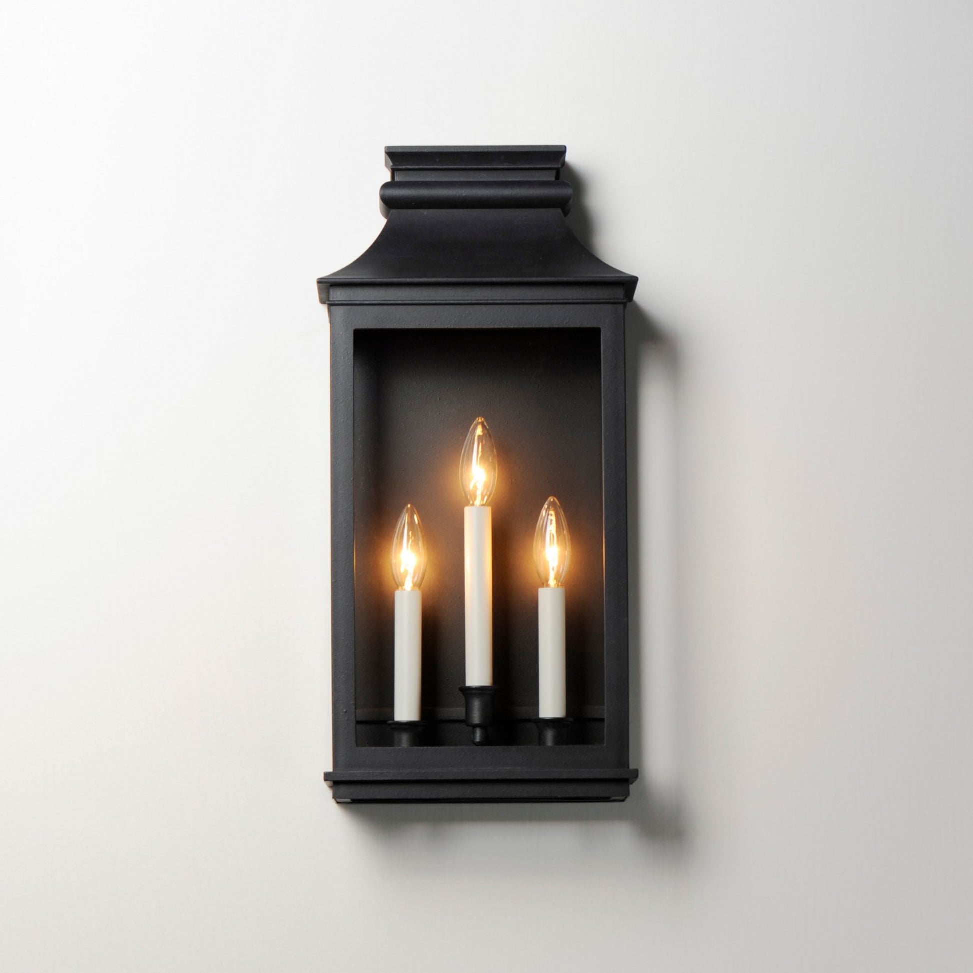Savannah VX 22" 3-Light Outdoor Wall Sconce, Black Oxide Finish - Bees Lighting