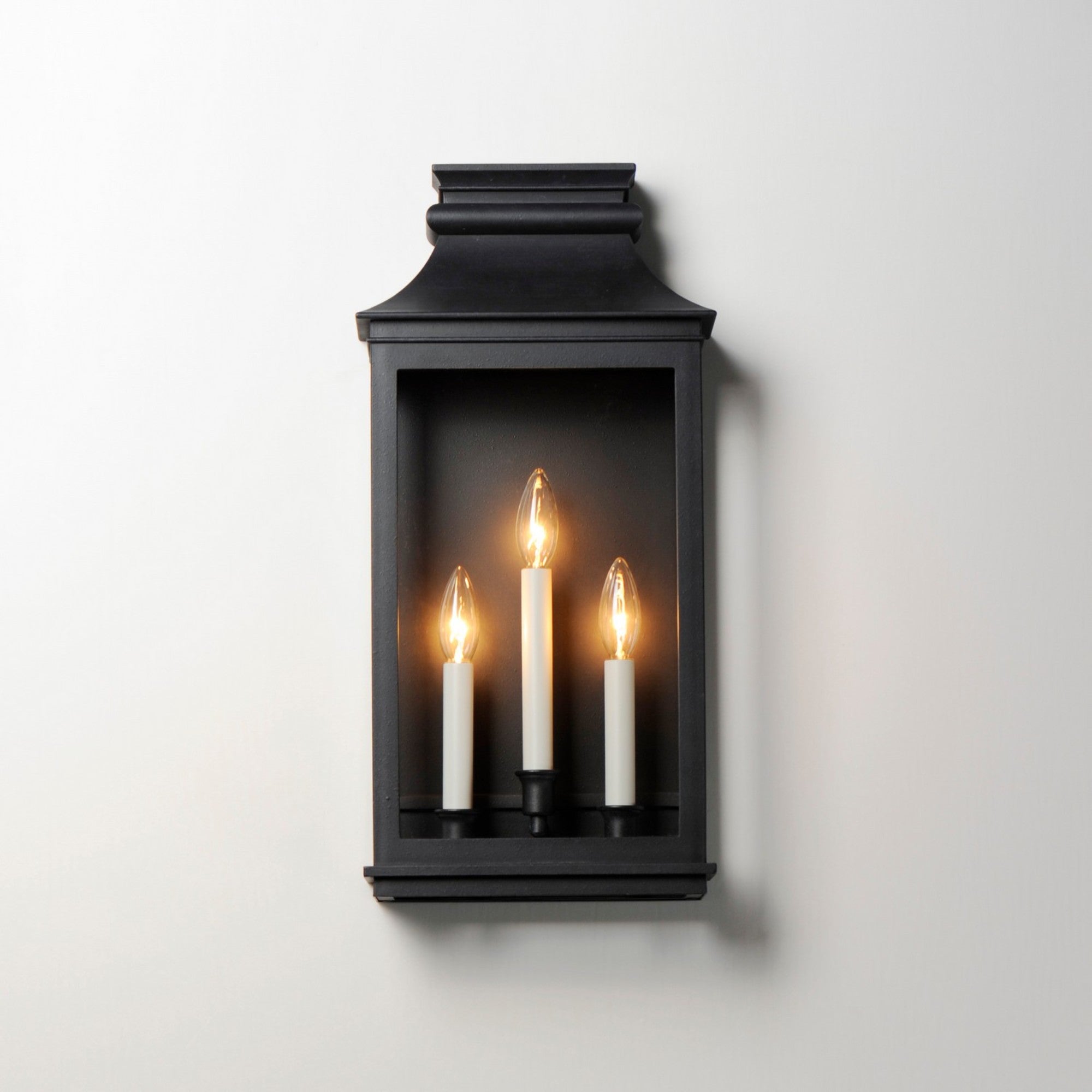 Savannah VX 22" 3-Light Outdoor Wall Sconce, Black Oxide Finish - Bees Lighting