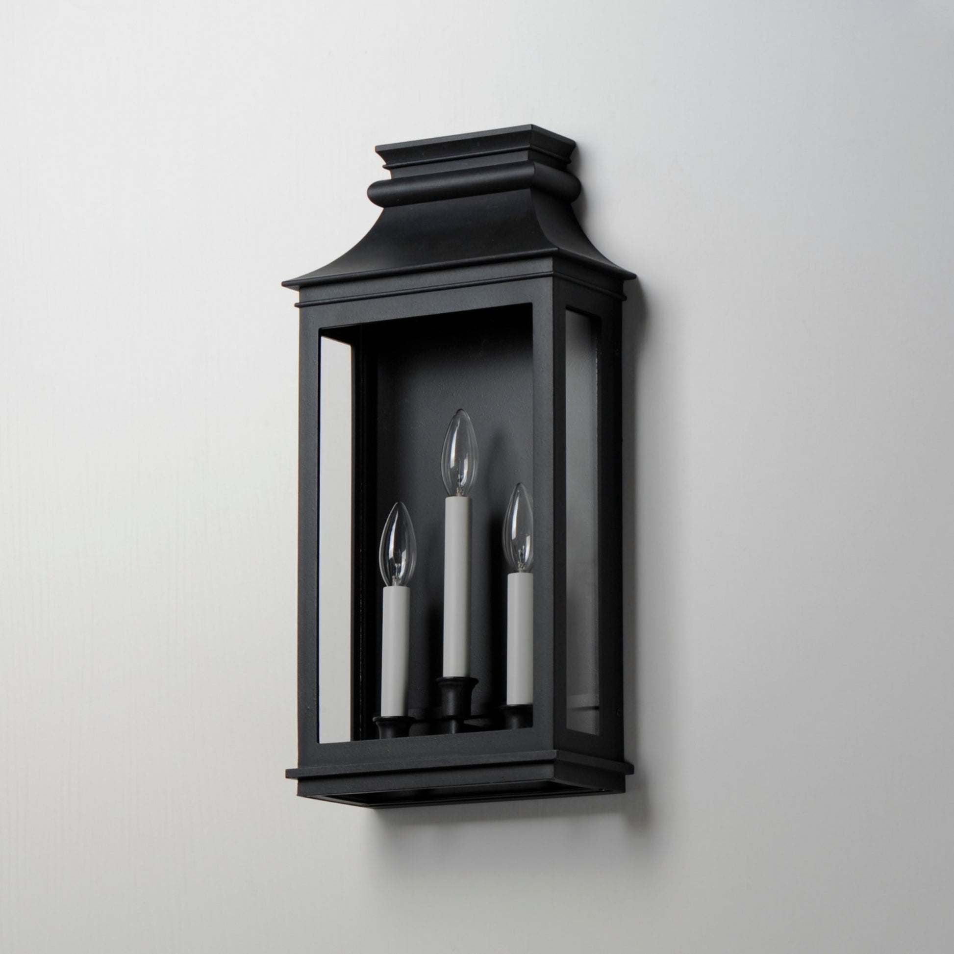Savannah VX 22" 3-Light Outdoor Wall Sconce, Black Oxide Finish - Bees Lighting