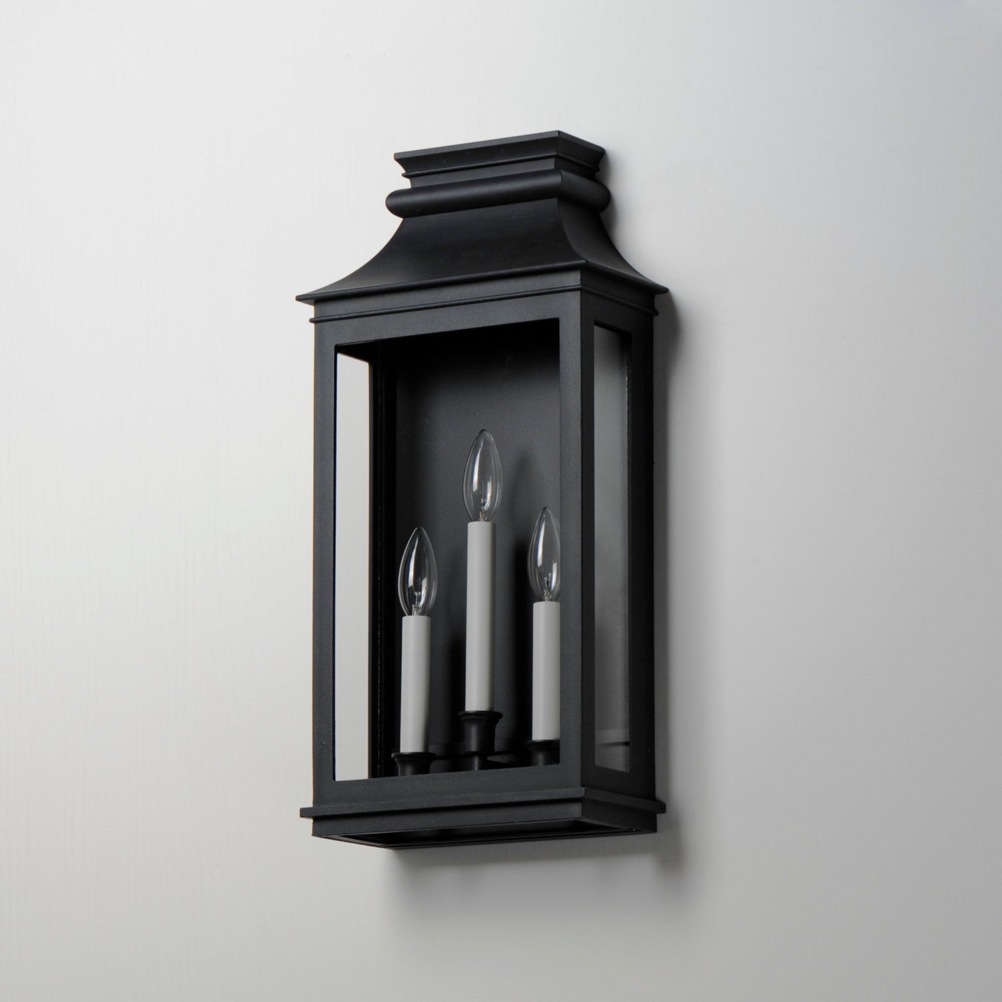 Savannah VX 22" 3-Light Outdoor Wall Sconce, Black Oxide Finish - Bees Lighting