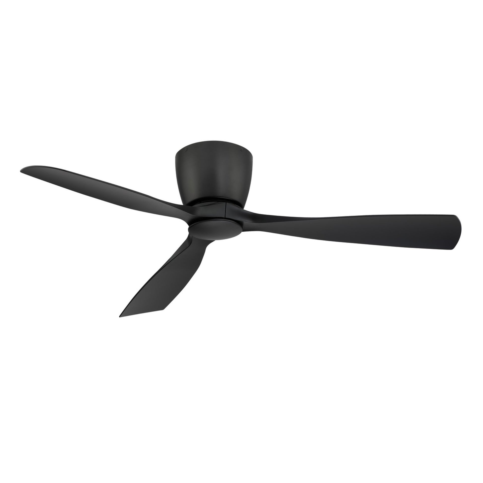 Klinch 52 Inch Black Damp Rated LED Flush Mount Ceiling Fan with Remote - Bees Lighting