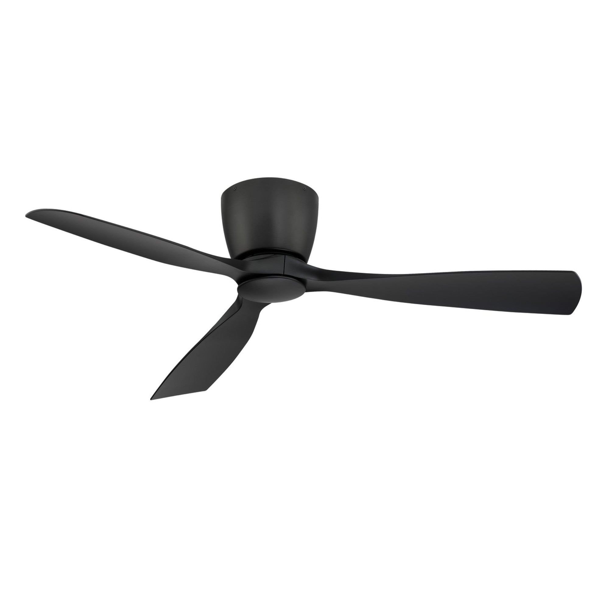 Klinch 52 Inch Black Damp Rated LED Flush Mount Ceiling Fan with Remote - Bees Lighting
