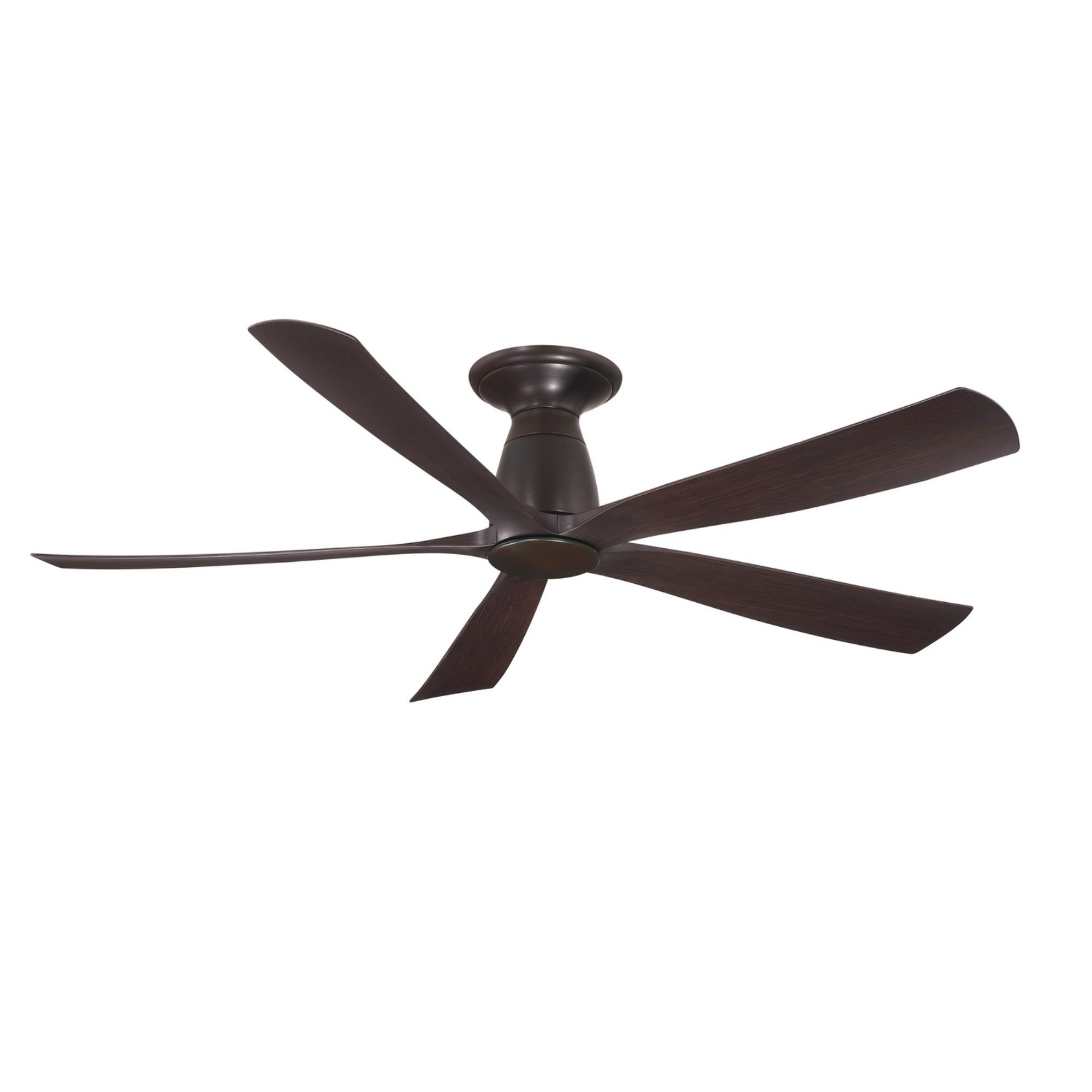 Kute 52 Inch 5 Blades Dark Bronze Damp Rated Modern Ceiling Fan with Remote - Bees Lighting