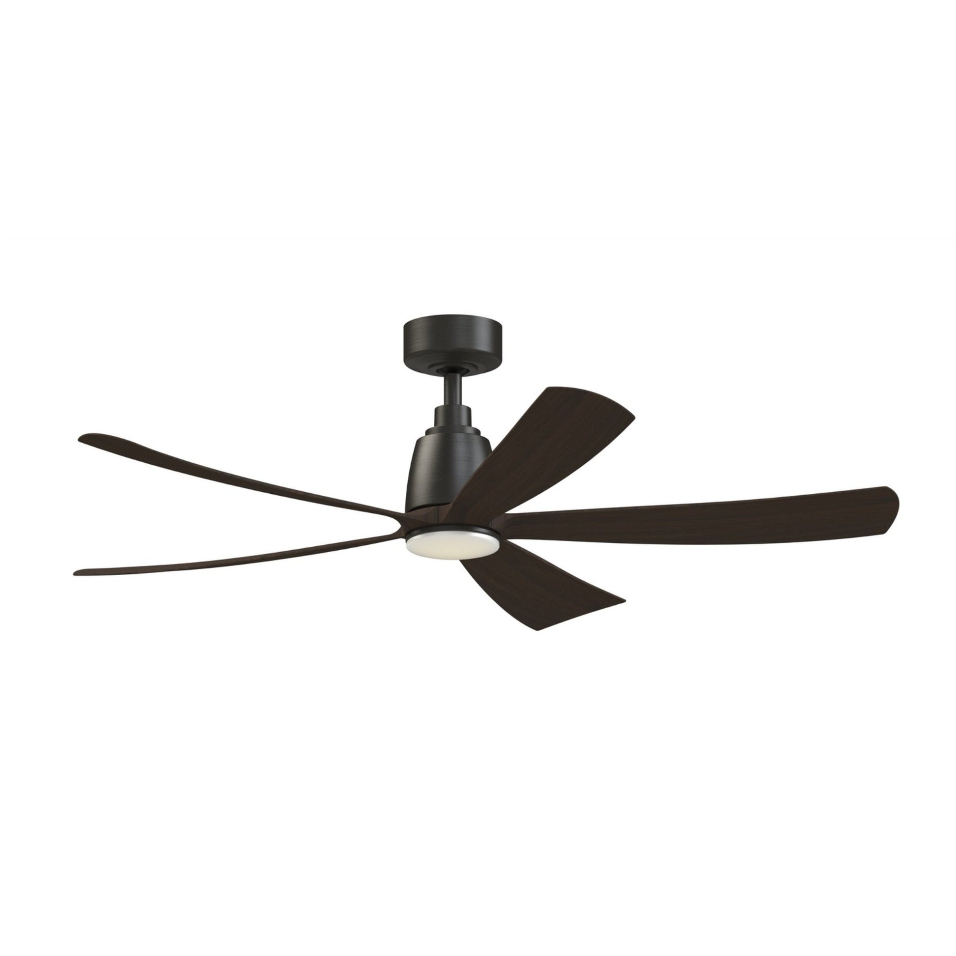 Kute 52 Inch 5 Blades Dark Bronze Damp Rated Modern Ceiling Fan with Remote - Bees Lighting