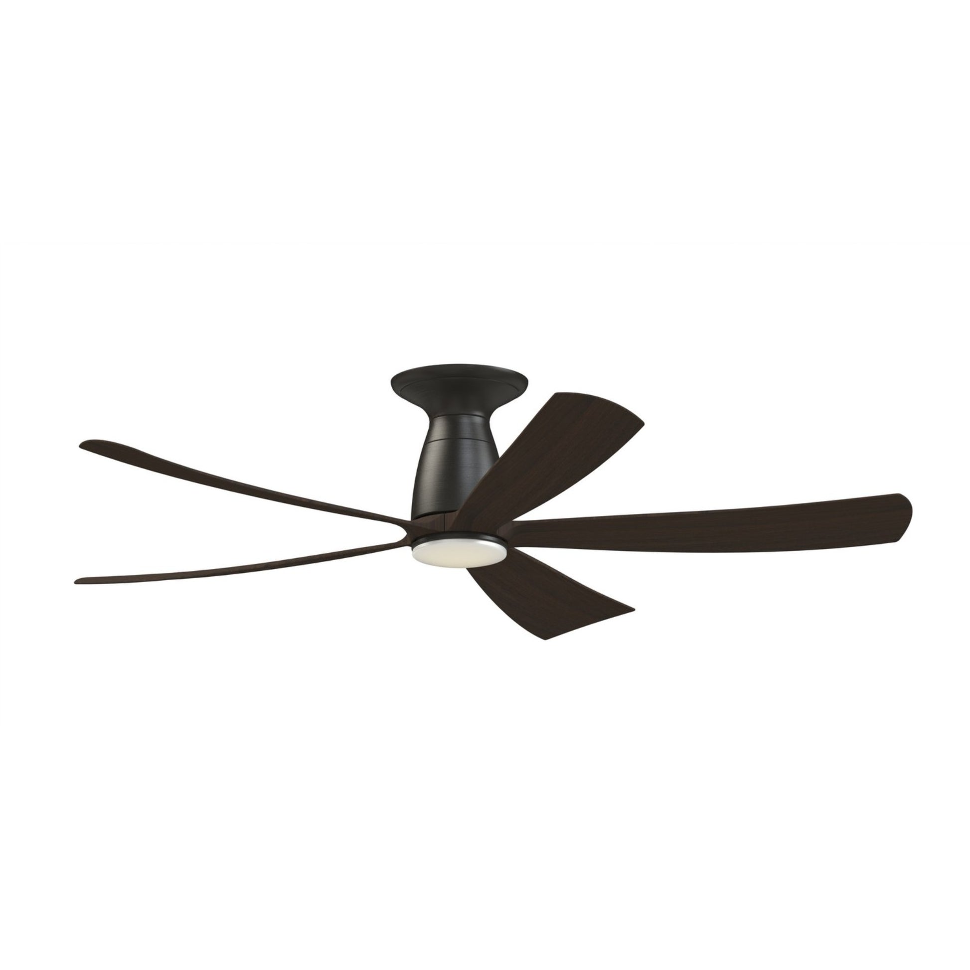 Kute 52 Inch 5 Blades Dark Bronze Damp Rated Modern Ceiling Fan with Remote - Bees Lighting