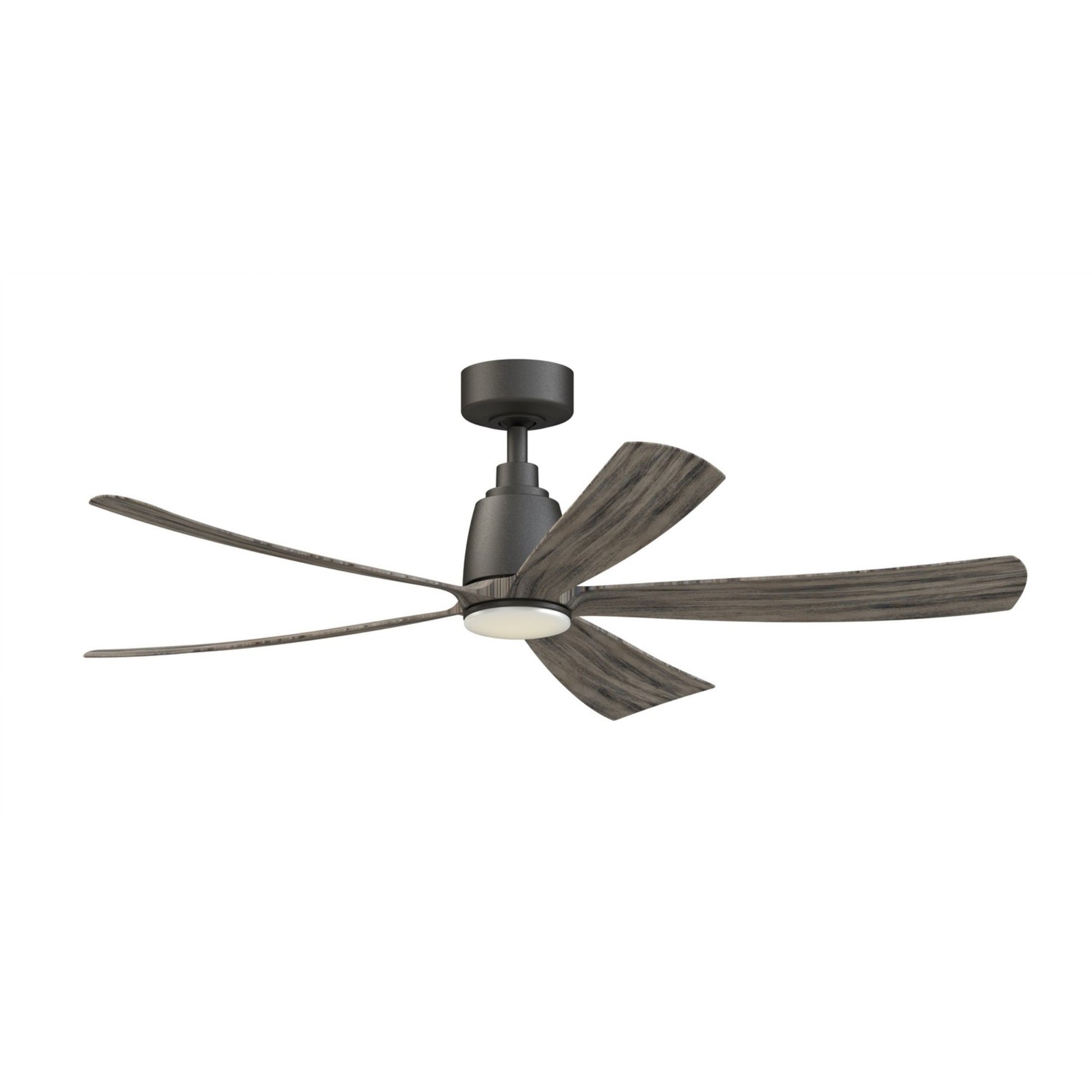 Kute 52 Inch 5 Blades Matte Greige Damp Rated Modern Ceiling Fan with Remote - Bees Lighting