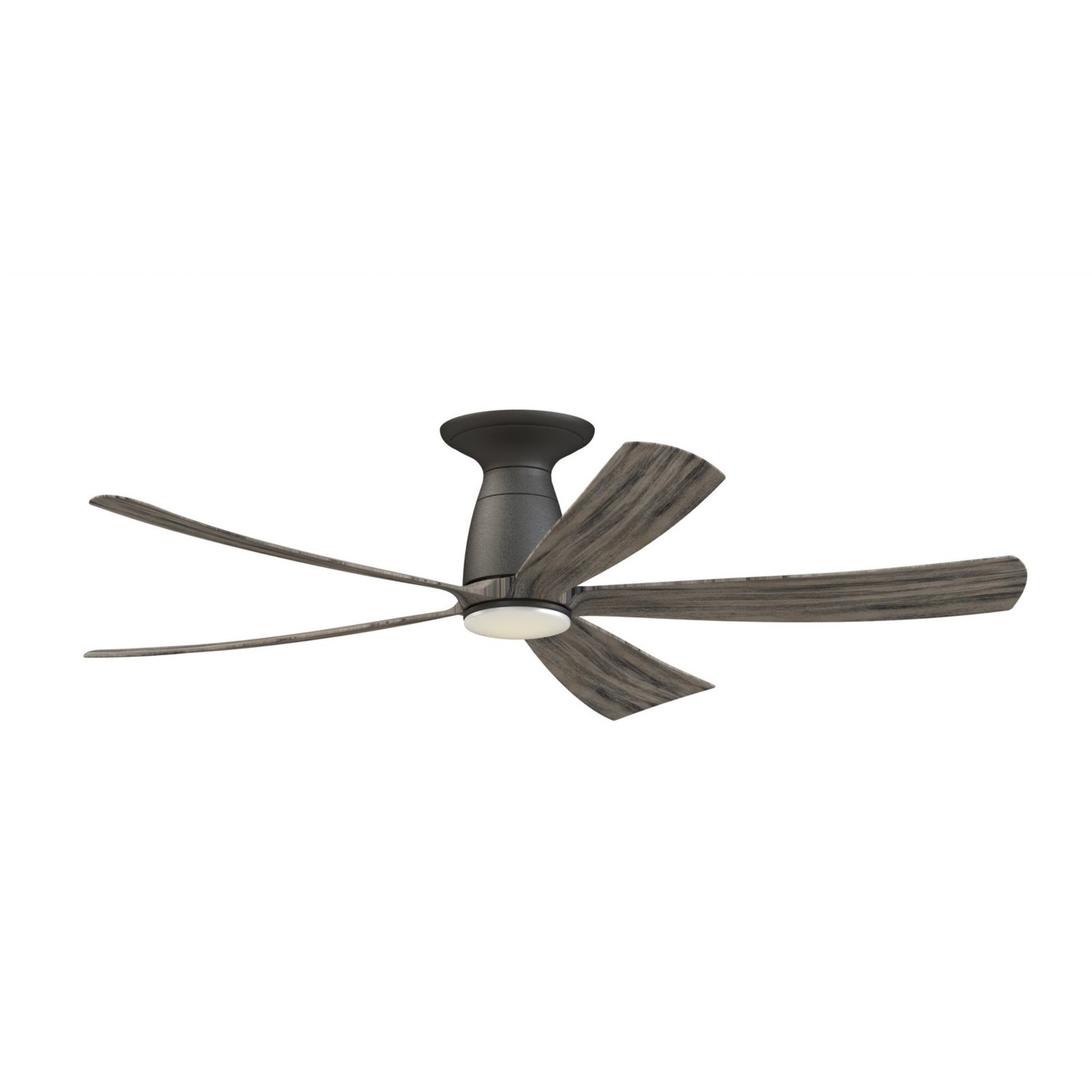 Kute 52 Inch 5 Blades Matte Greige Damp Rated Modern Ceiling Fan with Remote - Bees Lighting