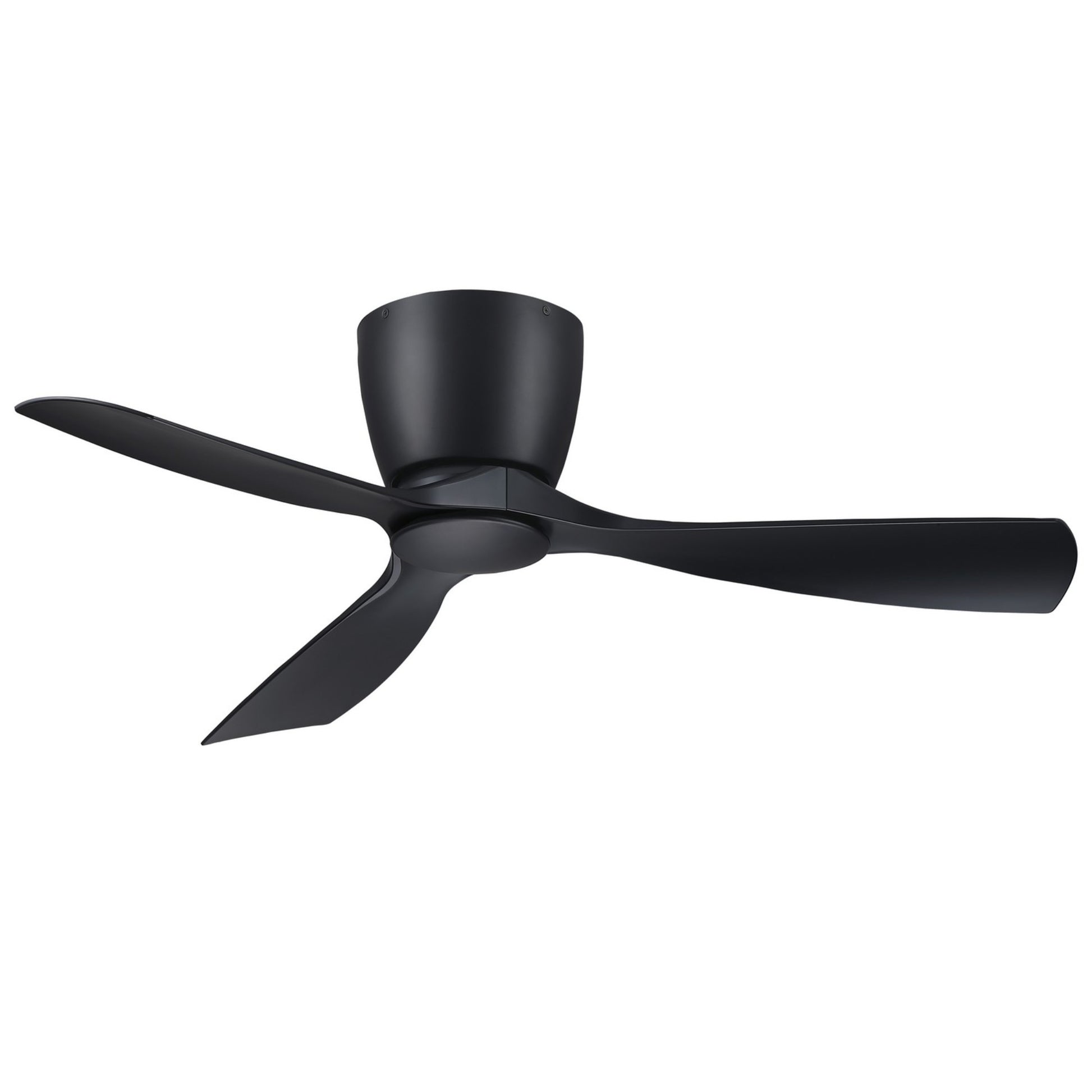 Klinch 44 Inch Black Damp Rated LED Flush Mount Ceiling Fan with Remote - Bees Lighting