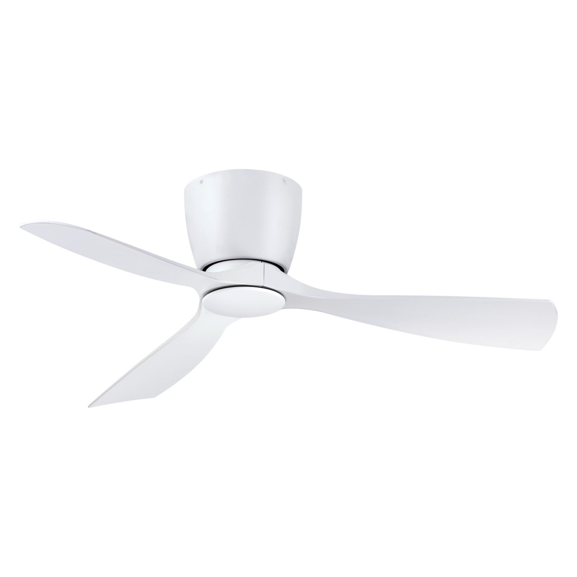Klinch 44 Inch Matte White Damp Rated LED Flush Mount Ceiling Fan with Remote - Bees Lighting