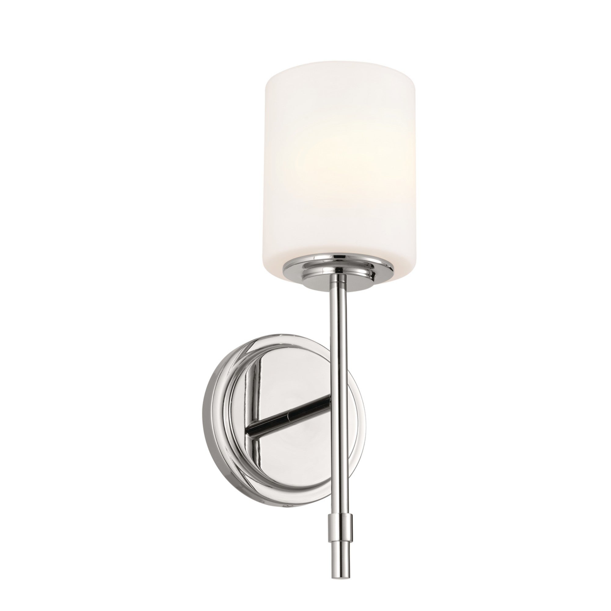 Ali 5" Wall Sconce, Polished Nickel Finish, Glass Shade - Bees Lighting