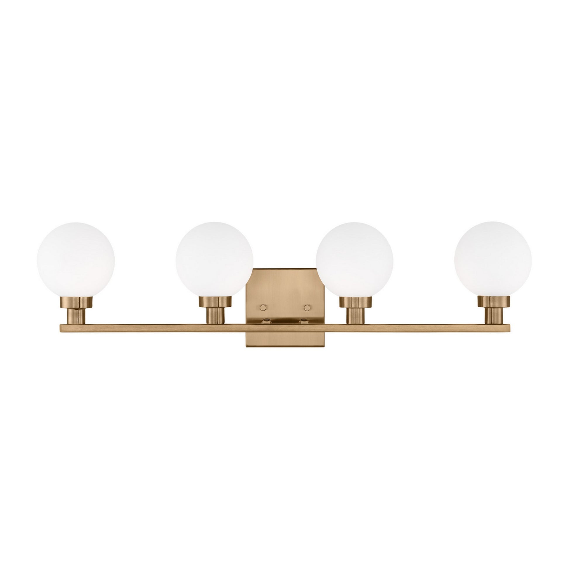 Clybourn 30" 4-Light Bathroom Vanity, Satin Brass Finish - Bees Lighting
