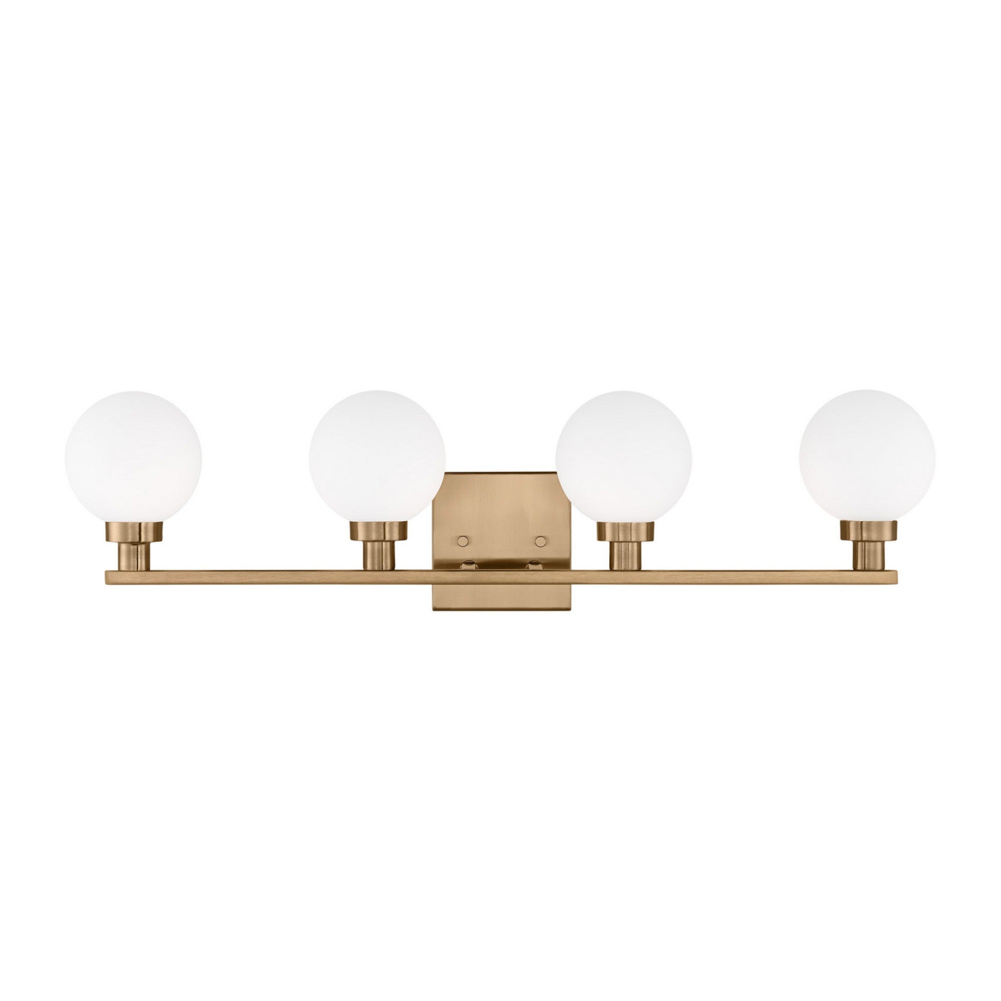 Clybourn 30" 4-Light Bathroom Vanity, Satin Brass Finish - Bees Lighting