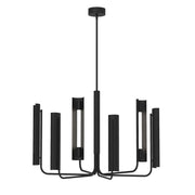 Carson 36" LED 6-Light Chandelier, Midnight Black Finish - Bees Lighting