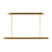 Carson 48" LED Linear Chandelier, Burnished Brass Finish - Bees Lighting