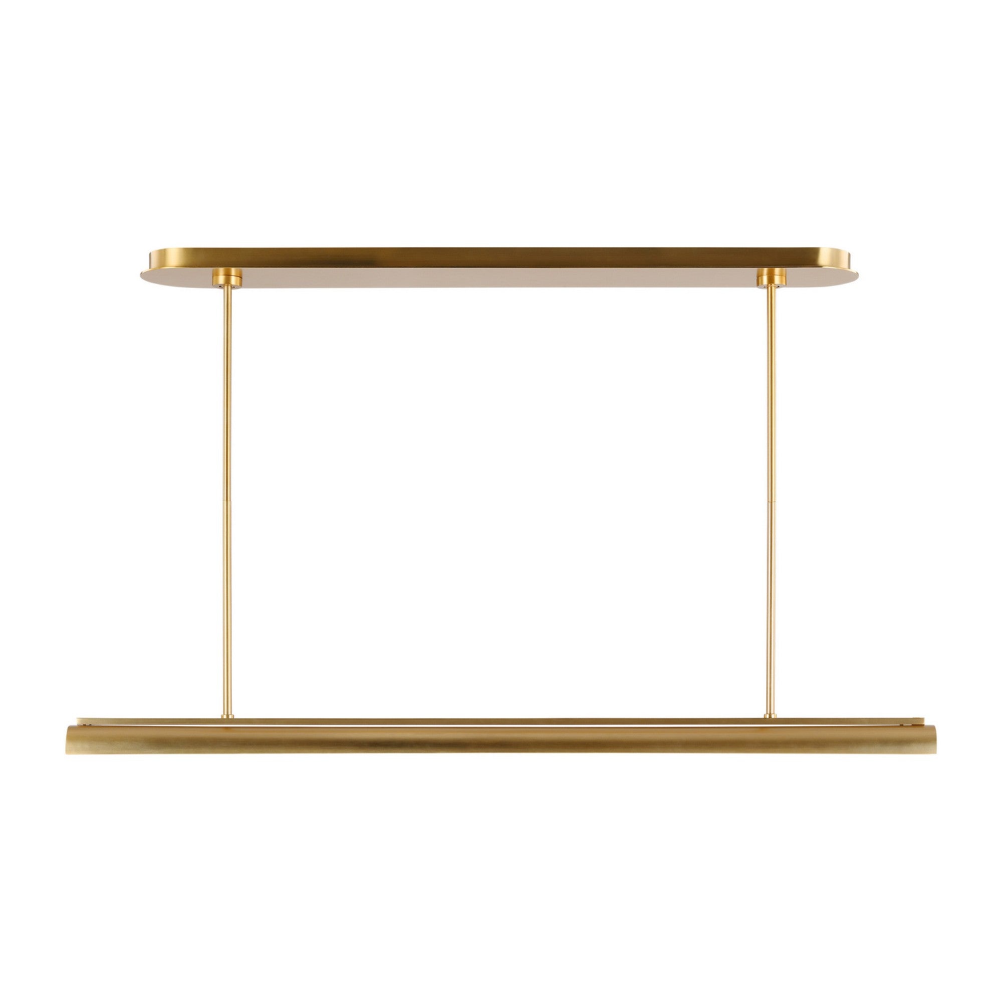 Carson 48" LED Linear Chandelier, Burnished Brass Finish - Bees Lighting