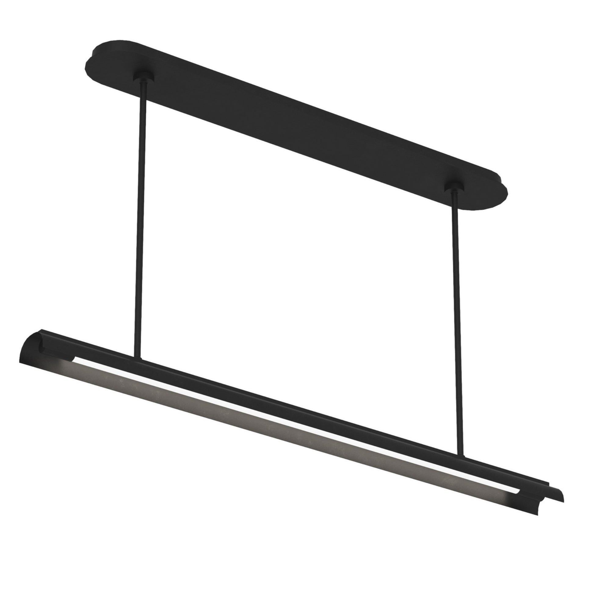 Carson 48" LED Linear Chandelier, Midnight Black Finish - Bees Lighting
