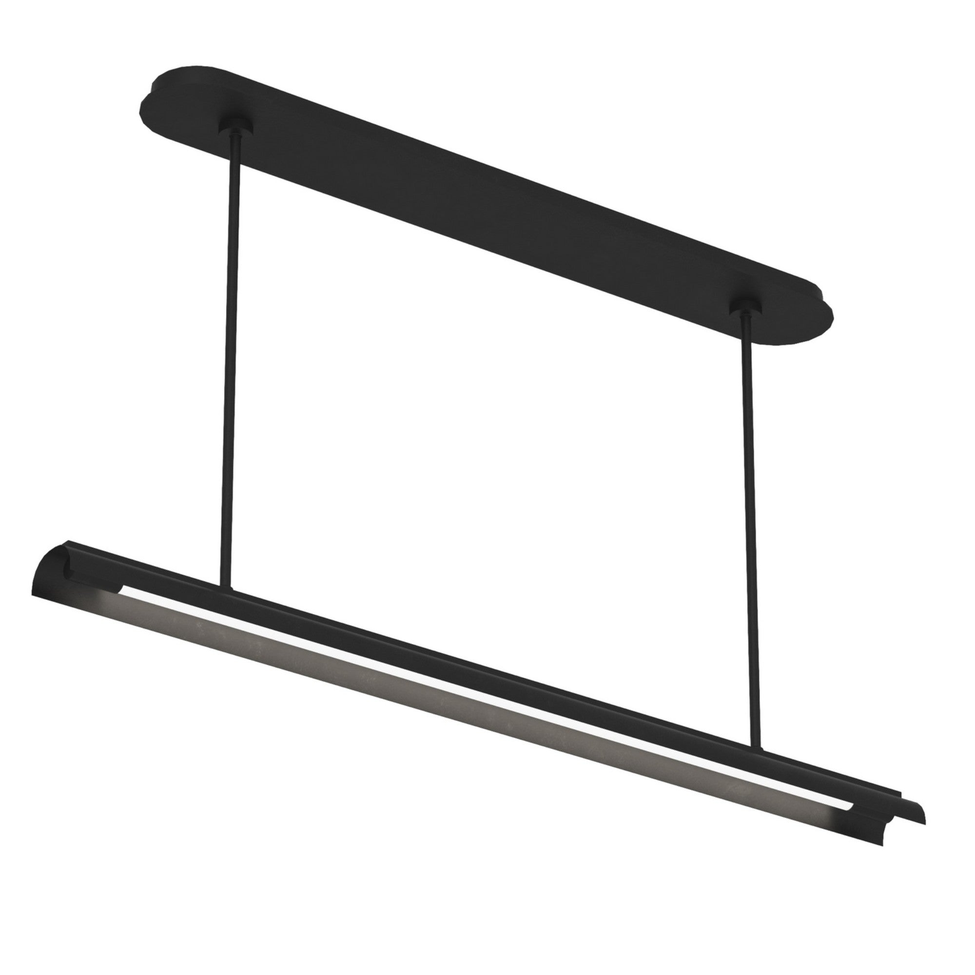 Carson 48" LED Linear Chandelier, Midnight Black Finish - Bees Lighting