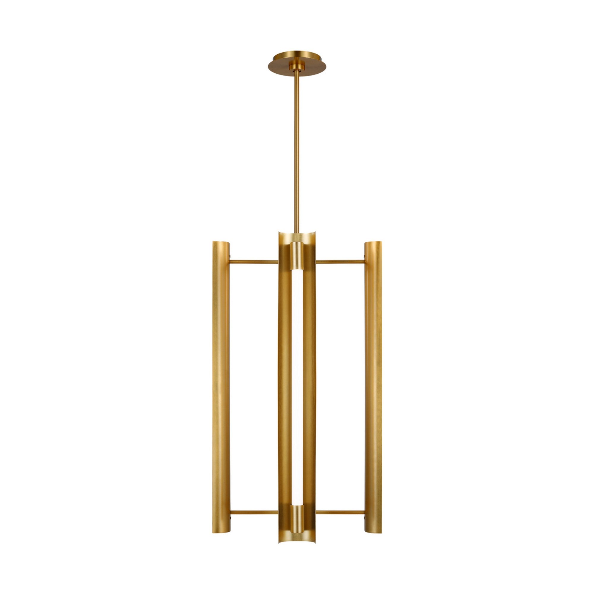 Carson 16" LED 4-Light Pendant, Burnished Brass Finish - Bees Lighting