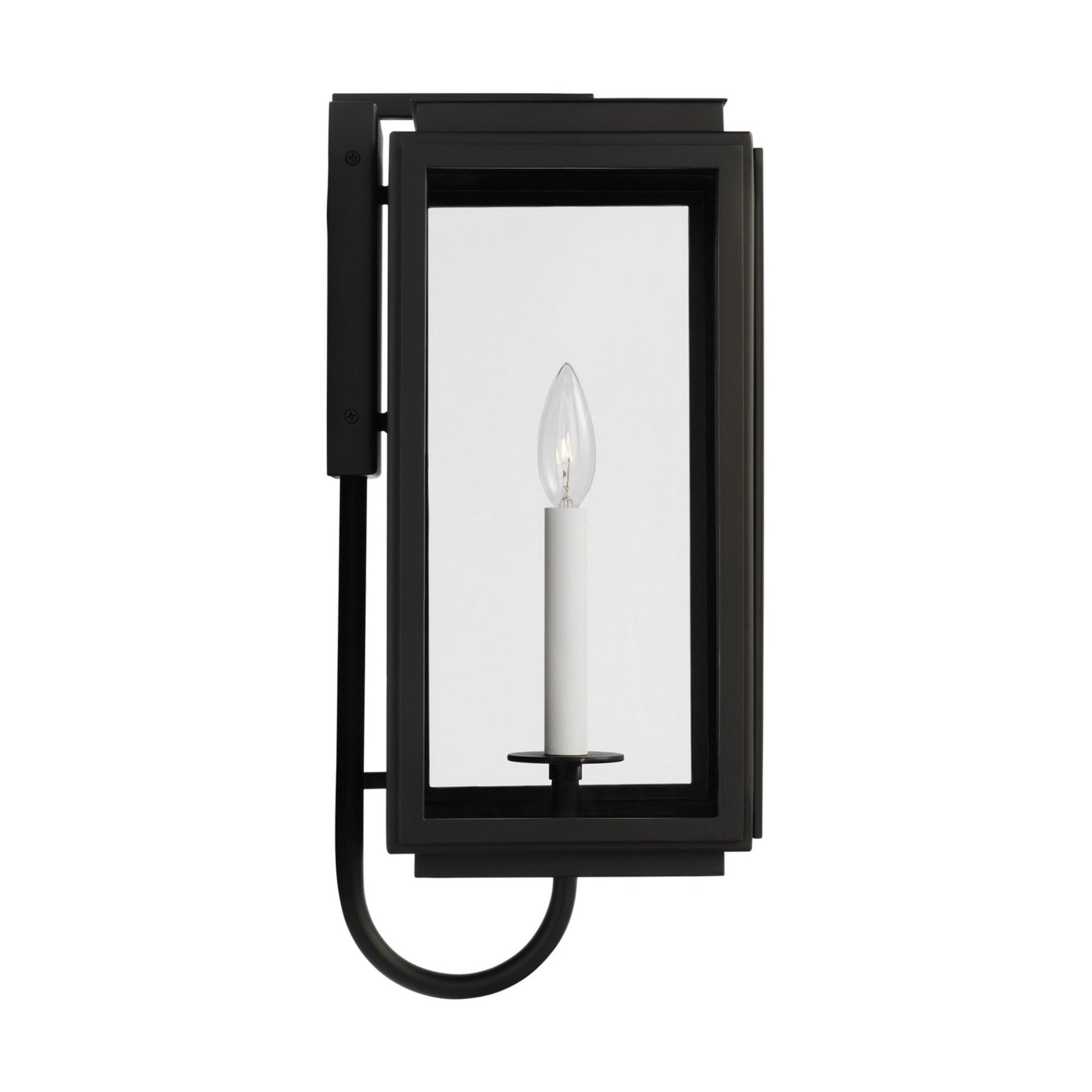 Edgar 19" LED Medium Wall Lantern, Textured Black Finish - Bees Lighting
