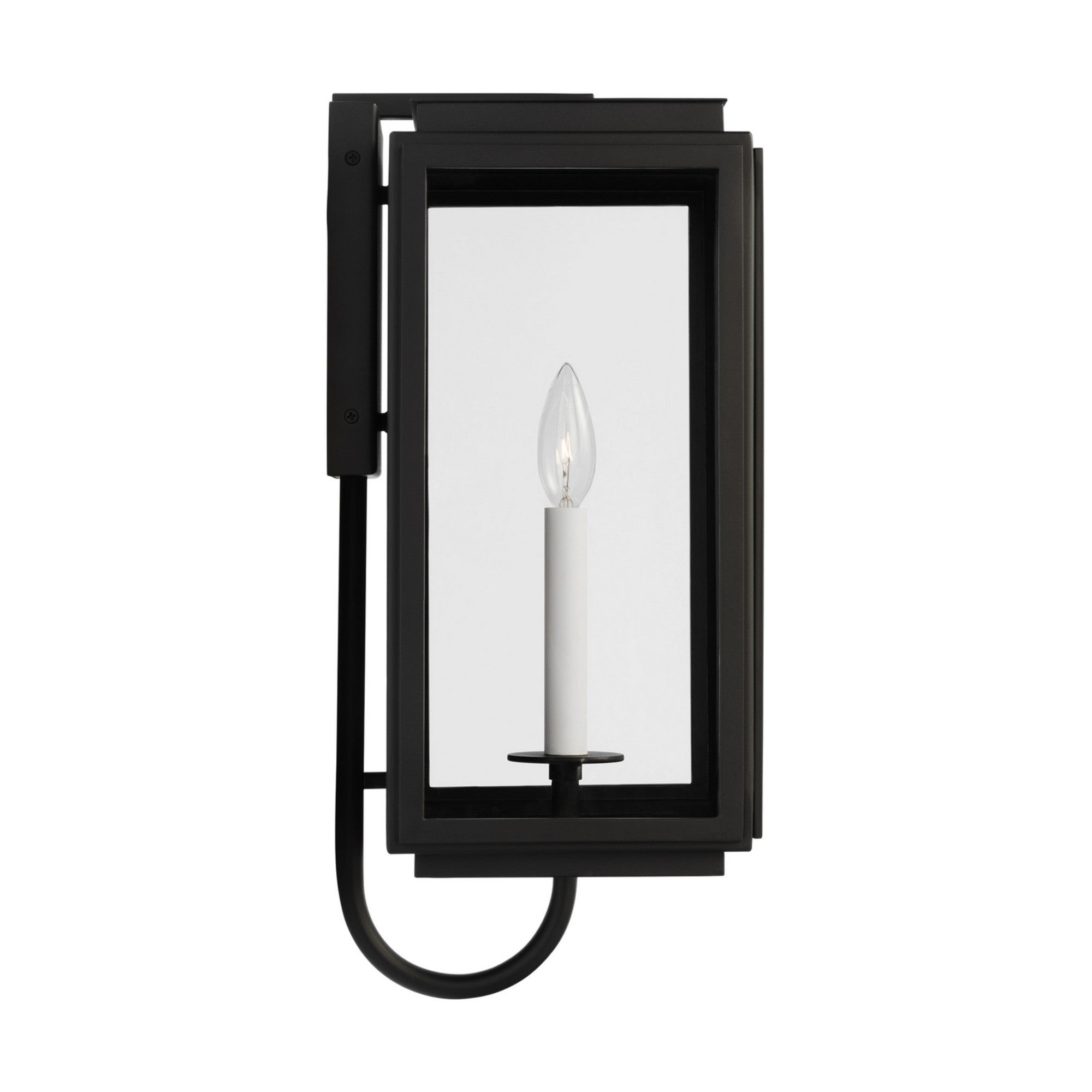 Edgar 19" LED Medium Wall Lantern, Textured Black Finish - Bees Lighting