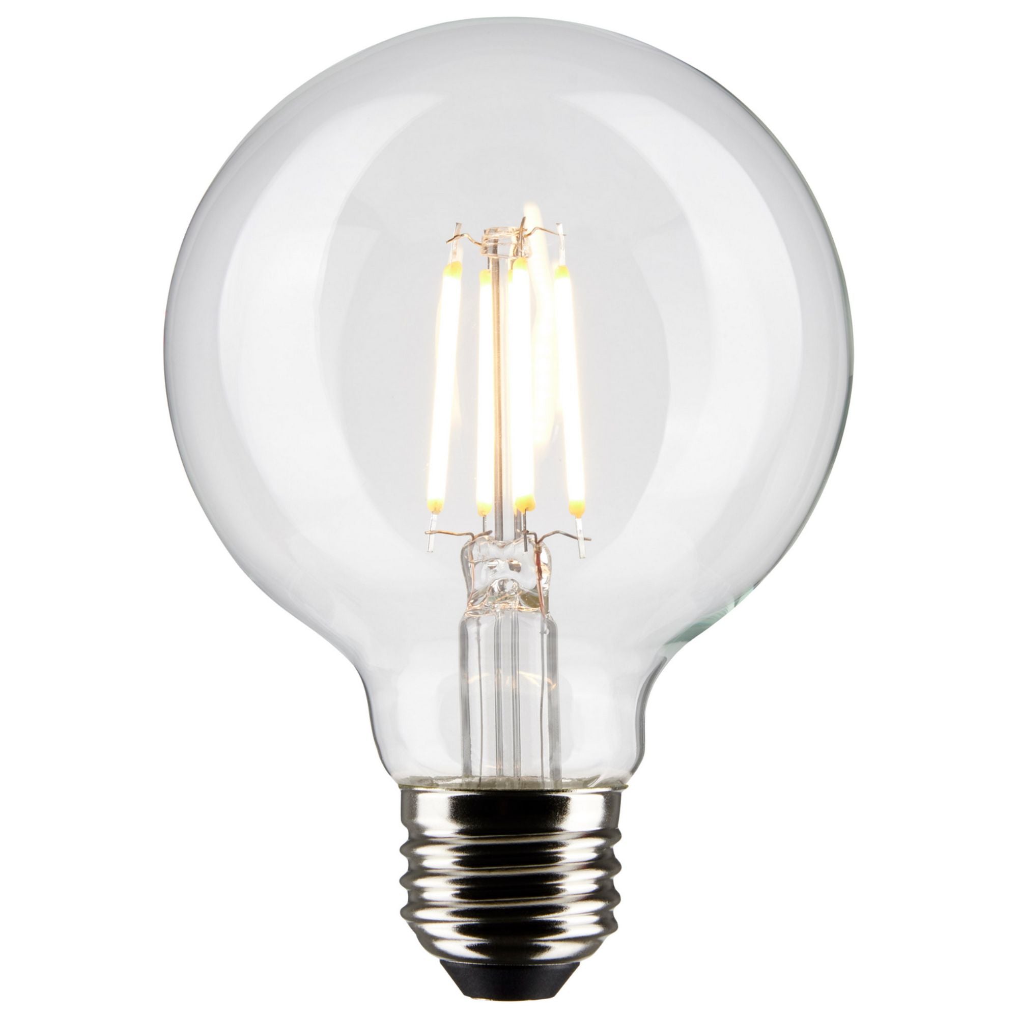 G25 LED Globe Bulb, 6 Watts, 500 Lumens, 60W Equal, 3000K, E26 Medium Base, Clear Finish - Bees Lighting