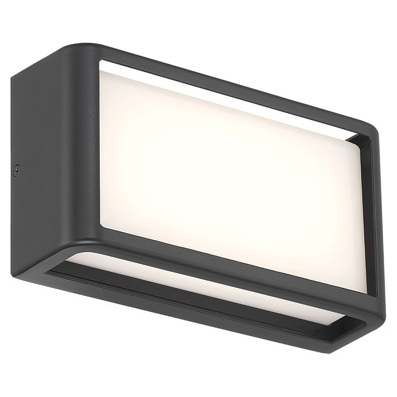 Malibu 9 in. LED Outdoor Wall Sconce Black Finish