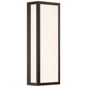 GEO Dual Voltage 18" LED Outdoor Wall Sconce, Bronze Finish - Bees Lighting