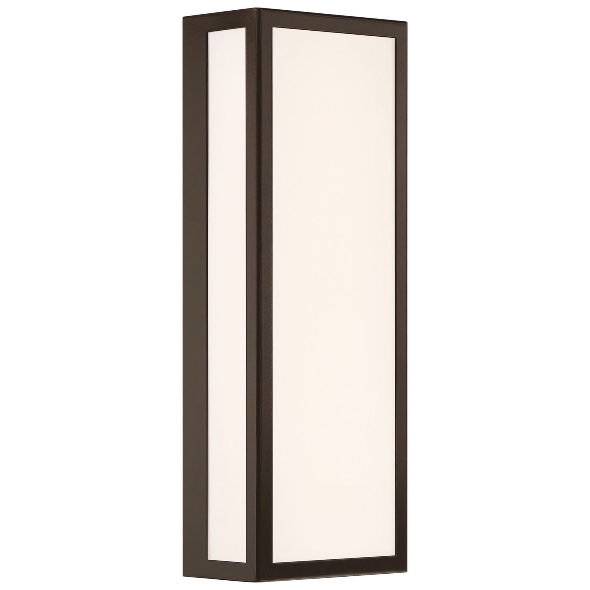 GEO Dual Voltage 18" LED Outdoor Wall Sconce, Bronze Finish - Bees Lighting
