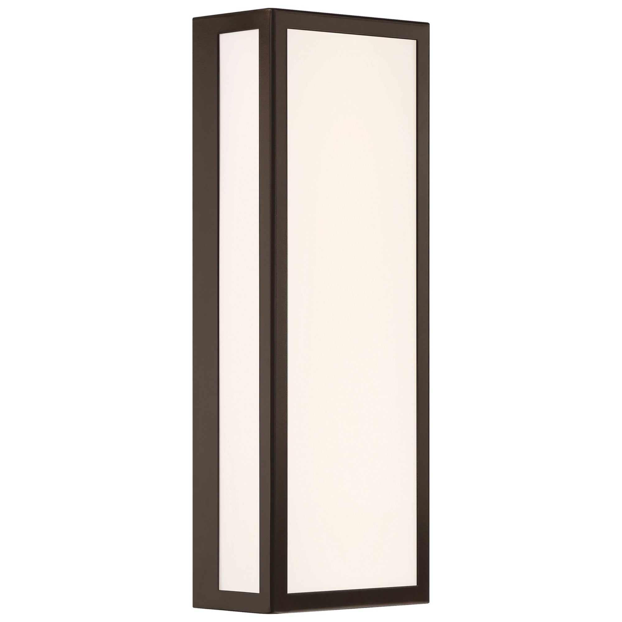 GEO Dual Voltage 18" LED Outdoor Wall Sconce, Bronze Finish - Bees Lighting