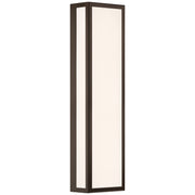 GEO Dual Voltage 26" LED Outdoor Wall Sconce, Bronze Finish - Bees Lighting