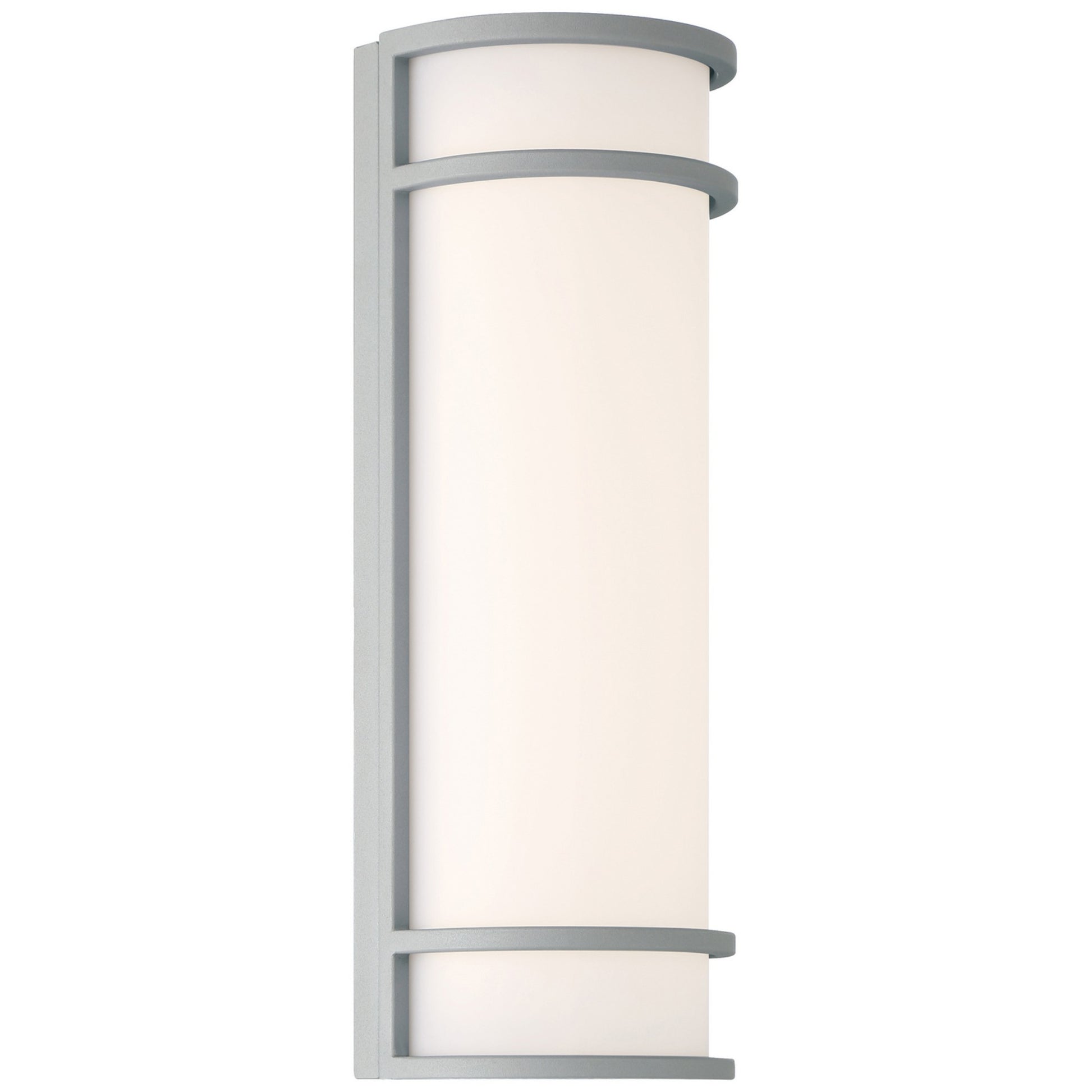 Cove Dual Voltage 18" LED Outdoor Wall Sconce, Satin Finish, Emergency Backup - Bees Lighting