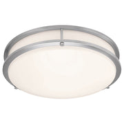 Solero III 14" LED Flush Mount, Brushed Steel Finish