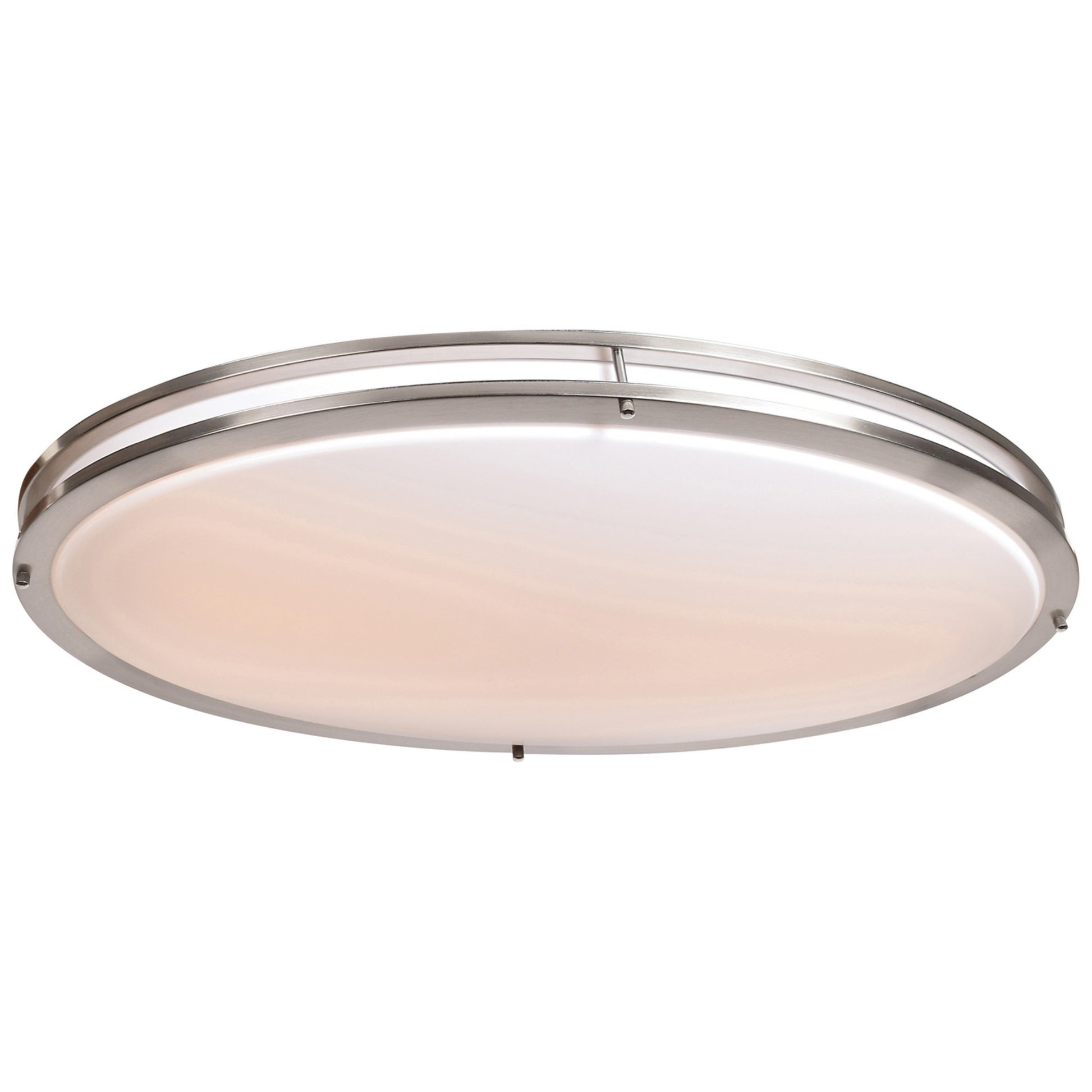 Solero III 33" LED Flush Mount, Brushed Steel Finish - Bees Lighting