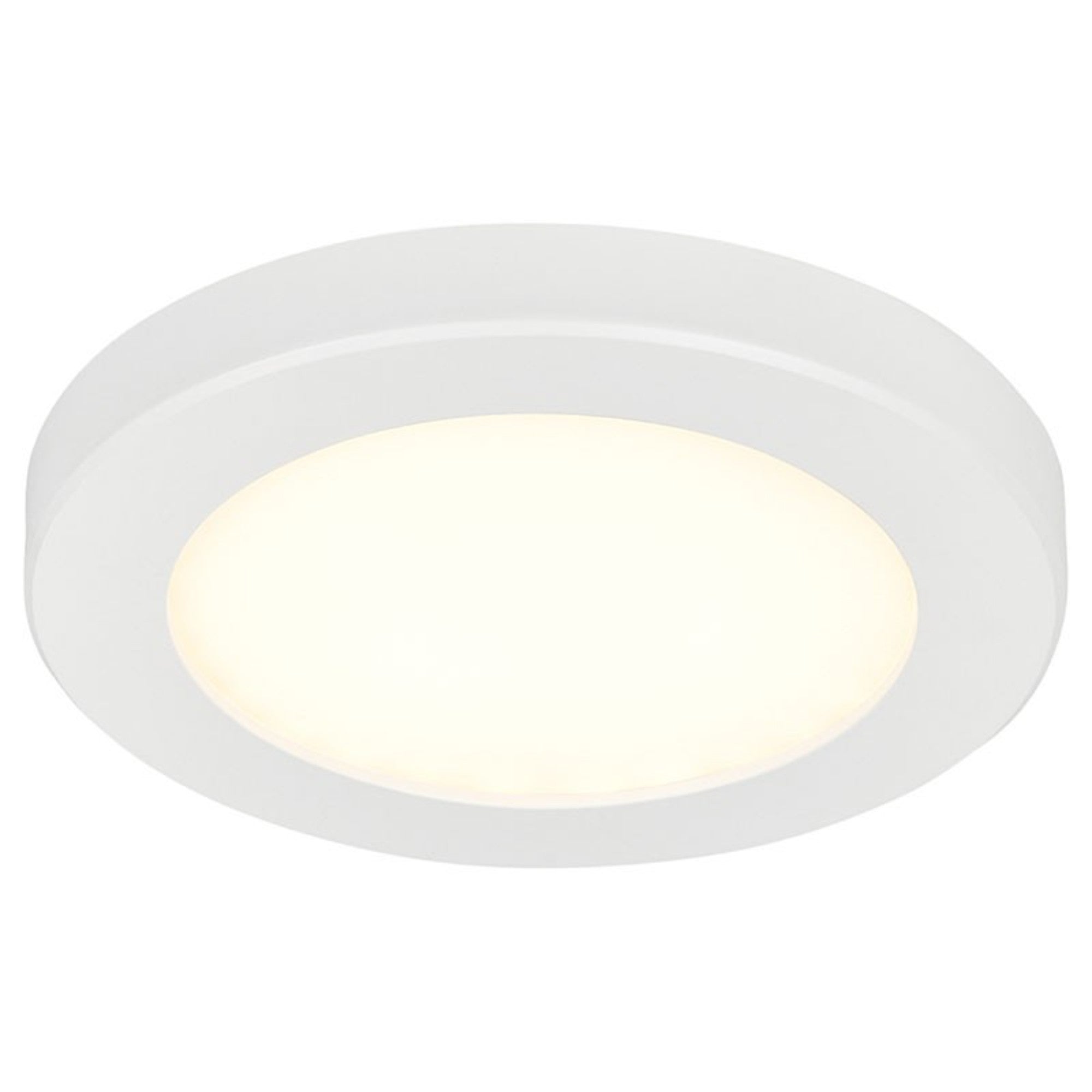 Slim 5" LED Flush Mount, White Finish