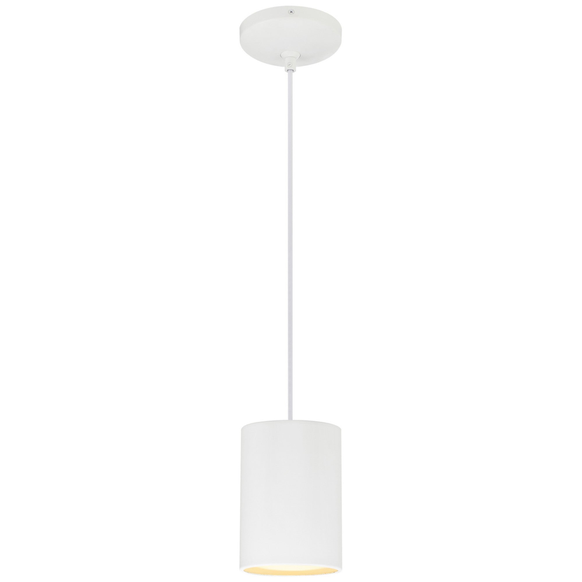 Pilson 7" LED Pendant, Matte White Finish, Cord