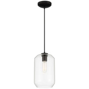 Clarity 12" LED Pendant, Black Finish - Bees Lighting