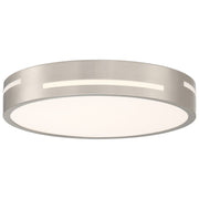 Harmony 15" LED Flush Mount, Brushed Steel Finish - Bees Lighting