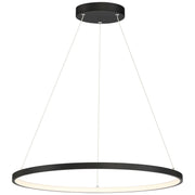 Anello 16" LED Pendant, Matte Black Finish - Bees Lighting