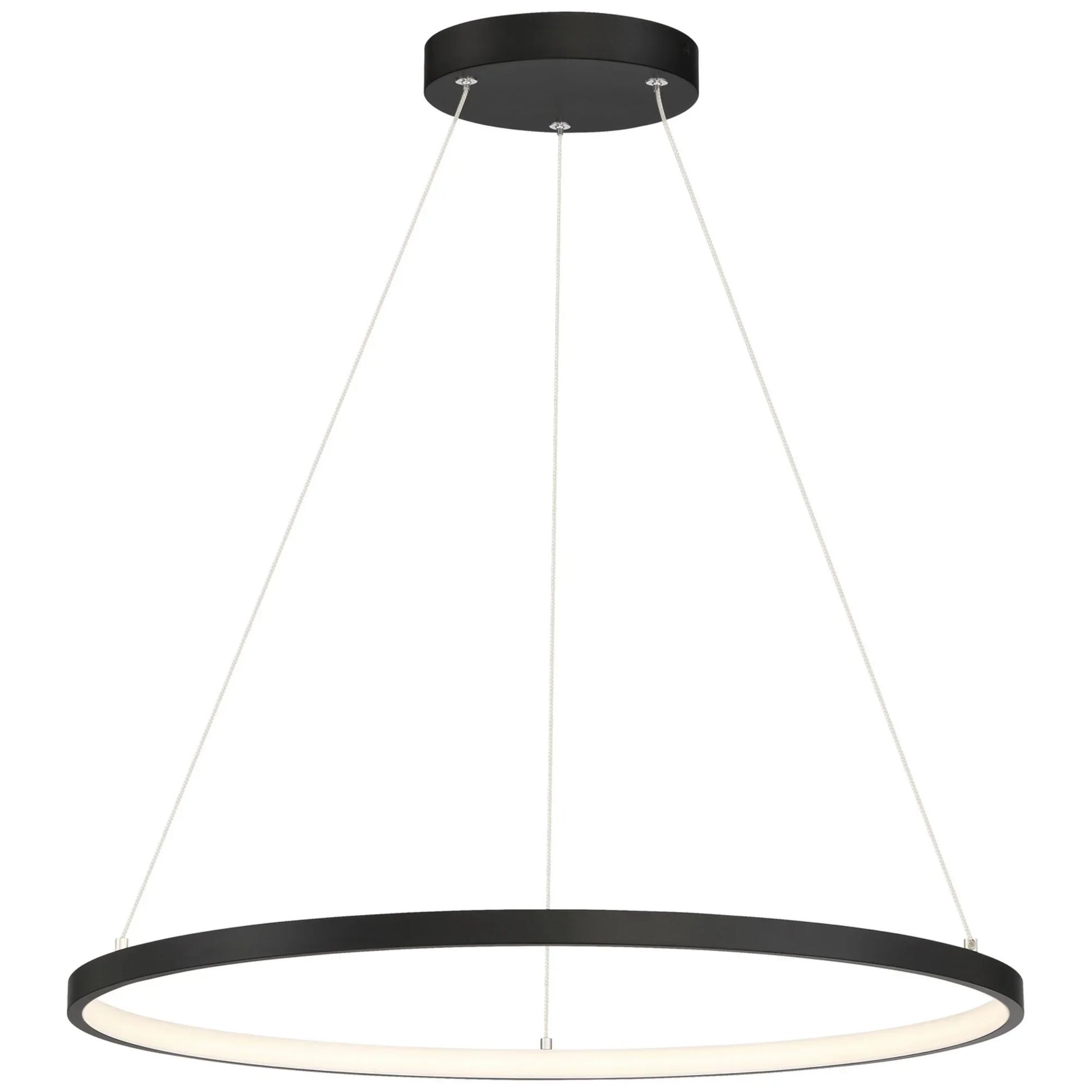 Anello 16" LED Pendant, Matte Black Finish - Bees Lighting