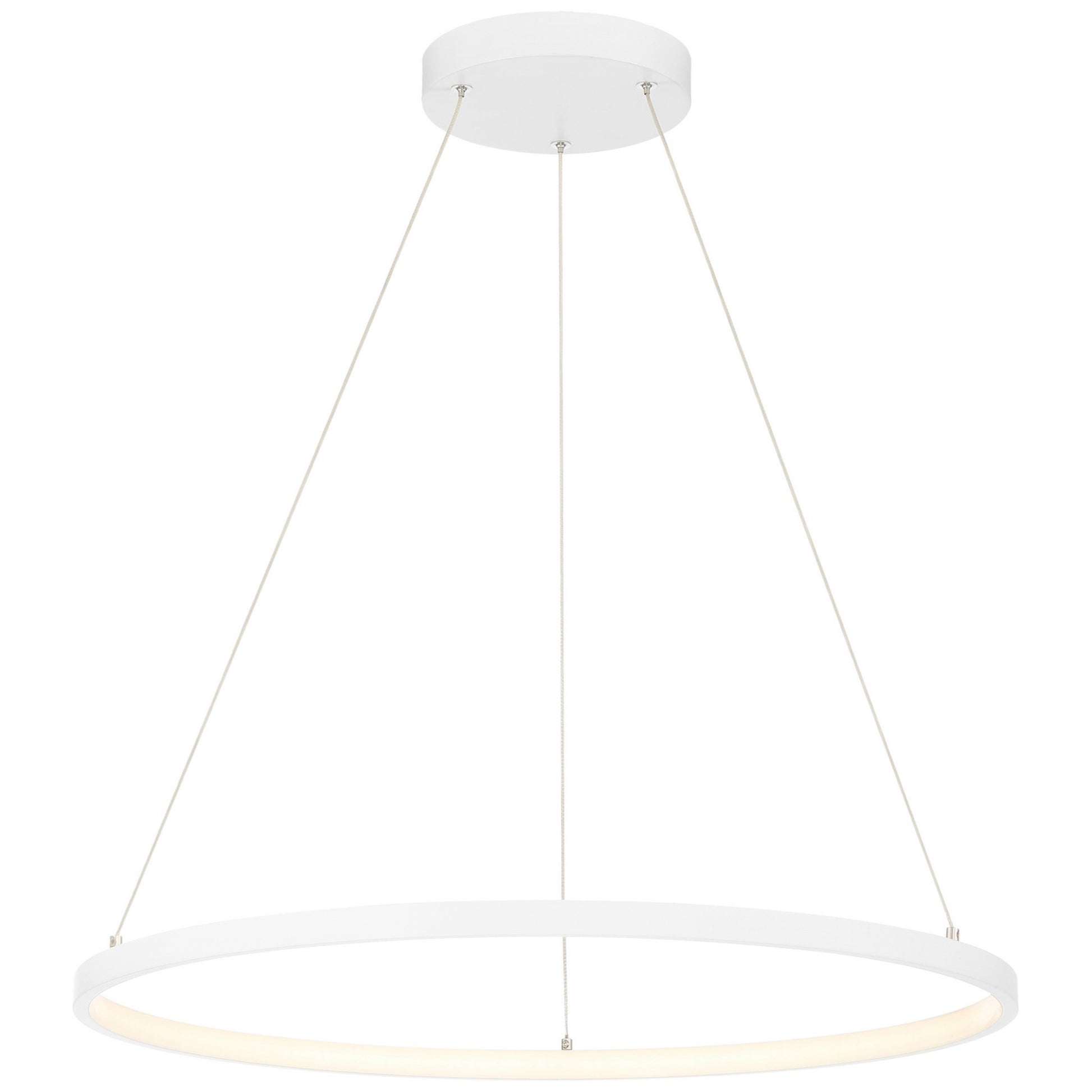 Anello 32" LED Pendant, Matte White Finish - Bees Lighting