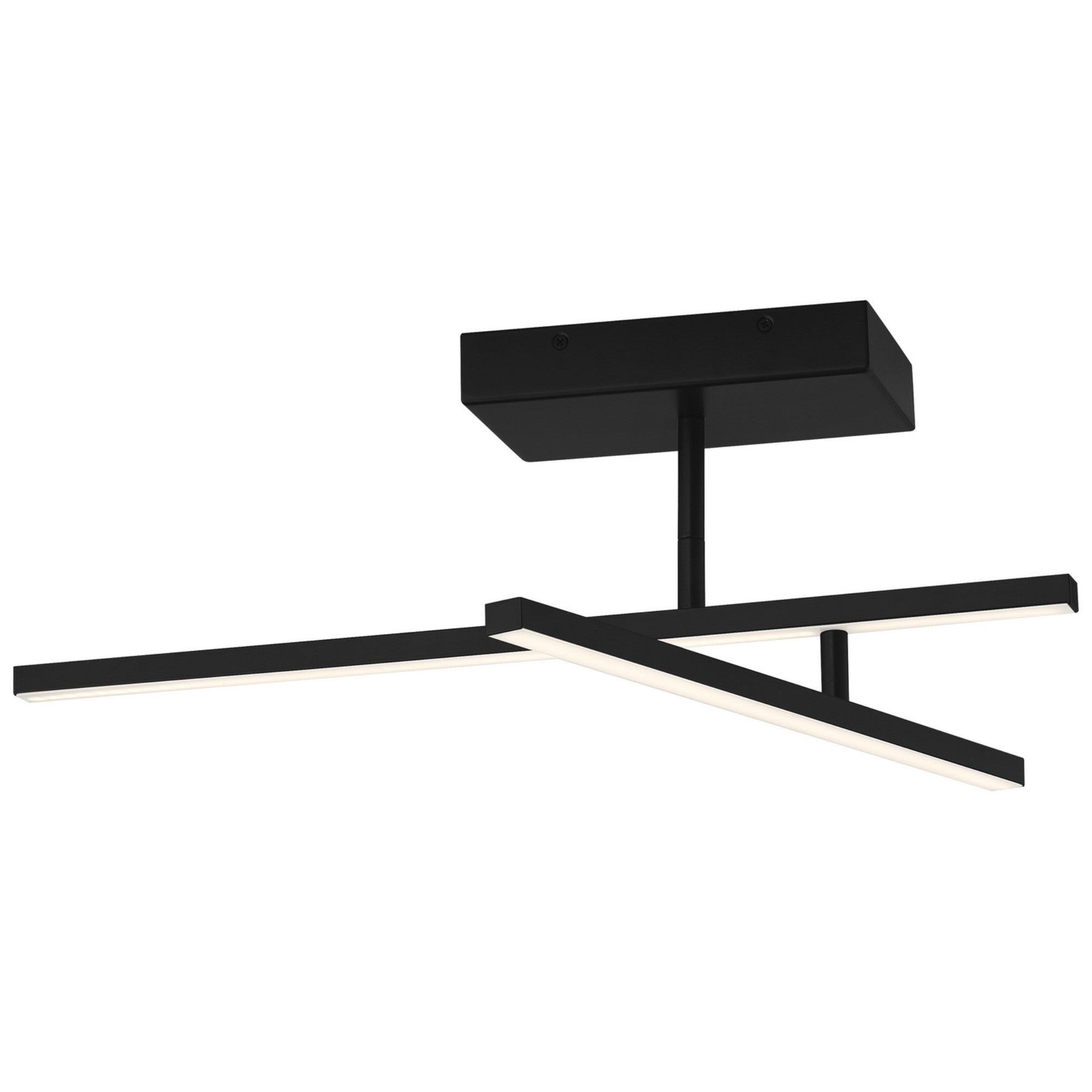 Duo 27" LED Semi-Flush Mount, Matte Black Finish - Bees Lighting