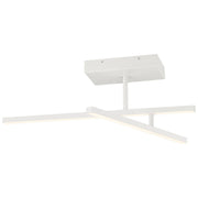 Duo 27" LED Semi-Flush Mount, Matte White Finish - Bees Lighting