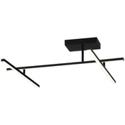 Duo 45" LED Semi-Flush Mount, Matte Black Finish - Bees Lighting