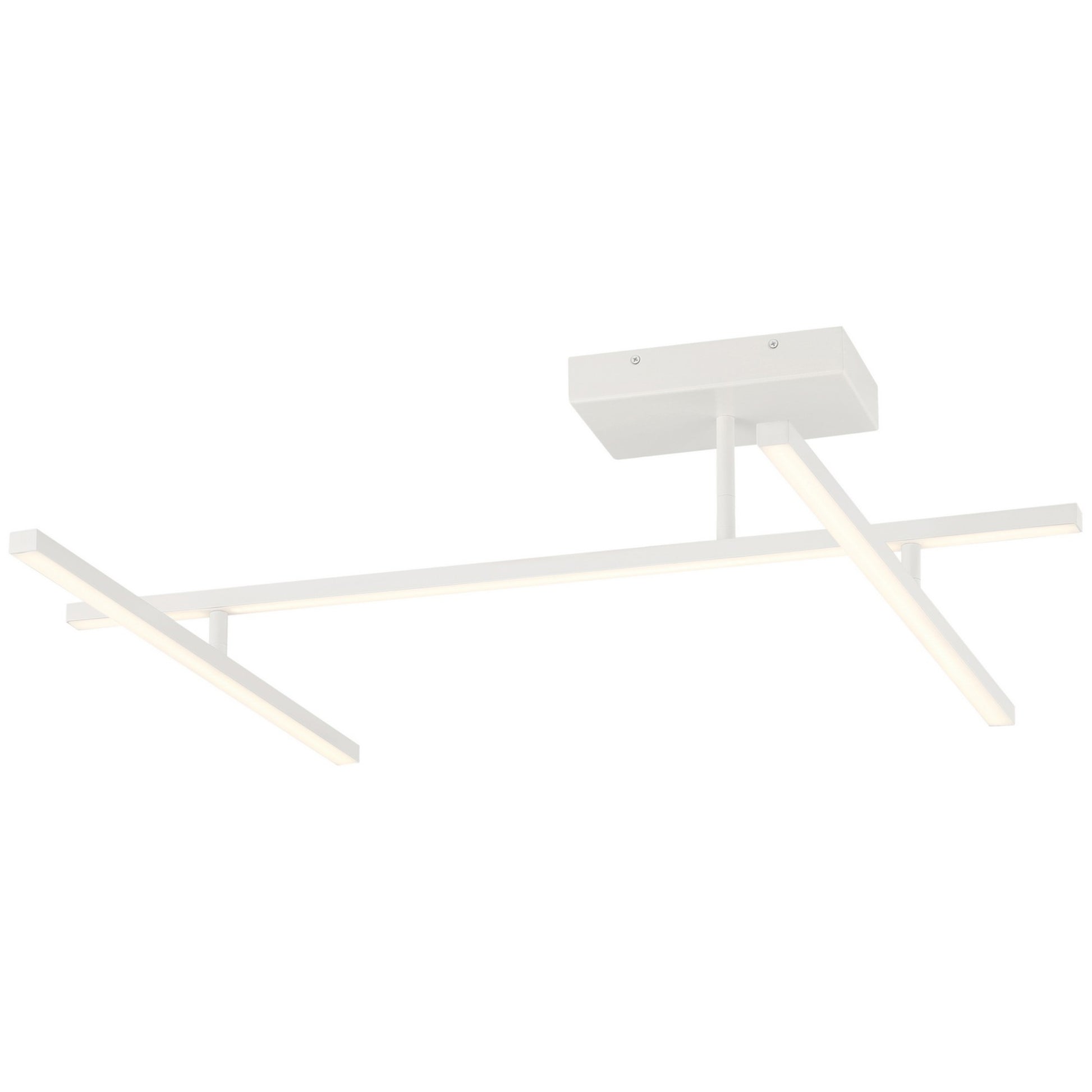 Duo 45" LED Semi-Flush Mount, Matte White Finish - Bees Lighting