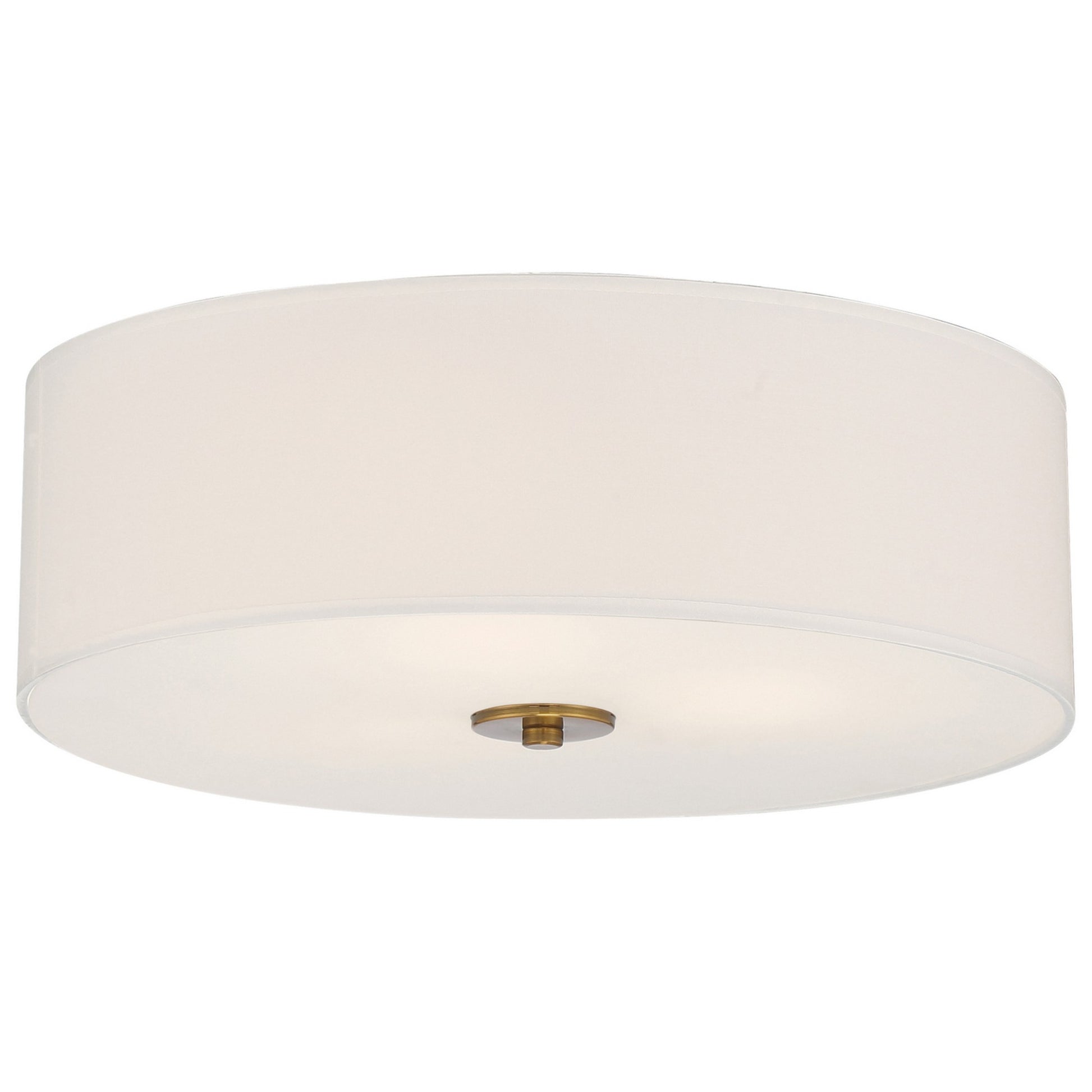 Mid Town 18" LED Flush Mount, Antique Brushed Brass Finish - Bees Lighting