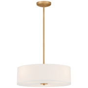 Mid Town 18" Convertible LED Pendant, Antique Brushed Brass Finish - Bees Lighting
